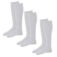 Ames Walker AW Style 122 Coolmax 15 20mmHg Knee High Socks (3 Pack) White XXL
