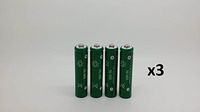 8 Piece Dark Green AA Rechargeable Ni-MHh Battery