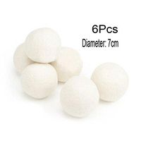 Wool Dryer Balls,KingWo Sheep 6-Pack Premium Wool Dryer Balls Reusable Natural Fabric Softener 7CM