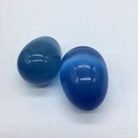 Natural Crystal Egg Yoni Eggs Rose Quartz Obsidian Lapis Lazuli Cat's Eye Moonstone Meditation Eggs Massage Tool Pelvic Kegel Exercise Vaginal Tightening Ball for Health Care Tool (Blue Cat's Eye)
