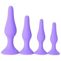 Womens Stimulator Games for BeginnersT-Shirt 4Pcs/Set Anales Trainer Kits with Diamonds-Silicone Heart-Shaped Amal Plugs Massager for Beginners (3 PCS Kit.)