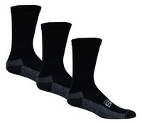 Cushioned Diabetic Socks for Men by Sugar Free Sox - Maximize Circulation & Comfort - Mens Active Fit Sock Size 10-13 - Black Crew 3 Pack