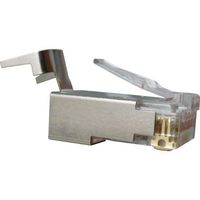 Cat6 RJ45 Connector for 23AWG Round Solid/Stranded Cable - 100pk