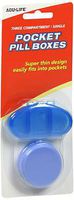 Acu-Life Three Compartment/Single Pocket Pill Boxes- 2 Each, Pack of 3