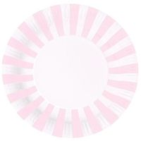 Paper Eskimo 12-Pack Party Plates, Marshmellow Pink