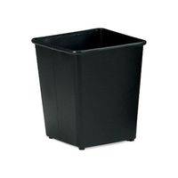 Safco Products 9612BL Square Wastebasket, 31-Quart, Black