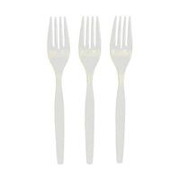 Fun Express - White Plastic Forks (50 Pc) - Party Supplies - Solid Tableware - Cutlery - 50 Pieces