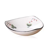 AXZHYX Bowl Ceramic Triangle Bowl Home Dish Bowl Dish Japanese Style Salad Bowl Fruit Plate Dessert Plate Dish Hotel Tableware Home Noodles Boiled Fish Soup Bowl (Color : White, Size : 194.5CM)