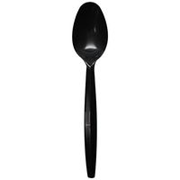 Karat U2013B 5.9" PP Medium-Heavy Weight Disposable Teaspoon, Black(Pack of 1000)