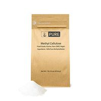 Methylcellulose Powder (1 lb) by Pure Organic Ingredients is 100% Pure and Contains No Emulsifiers or Mix-Aid Chemicals. Food Grade, Vegan-Friendly (Also Available in 2.5 oz & 25 lbs)