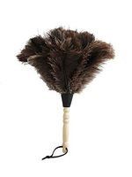 LCYCN Anti-Static Ostrich Feather Duster with Solid Wooden Handle Easy to Clean and Reuse Feathers Duster Cleaning Brush Tool,A