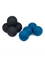 Wool Dryer Balls 8 Pack: Denim and Dark Load (Deep Blue and Black)