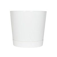 Full Depth Round Cylinder Pot, White, 10-Inch