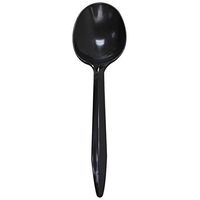 Karat U2002B 5.4" PP Medium-Weight Disposable Soup Spoon, Black(Pack of 1000)