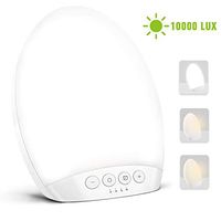 Light Therapy Lamp, SMY Lighting Unique Design UV-Free 10000 Lux LED Therapy Light, Timer Function, Bright White/Natural/Warm Lights, Adjustable Brightness Levels, Memory Function for a Happy Life