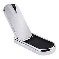 Quantum Abacus Decorative Pipe Stand/Rack/Holder/Display Made of Stainless Steel, for 1 Pipe, Foldable, Colour: Silvery, Mod. 11922-01