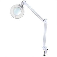 Magnifying Lamp 5X Diopter Table Top Mount Desk Clip Swing Arm Clamp On for Estheticians Reading Salon Hobbyists Beauticians Circuit Board Inspection