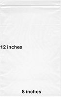 BNY Corner 2 Mil 8x12 Clear Plastic Zip Lock Bags, 8" x 12" Reloc Bag - 1000 Counts