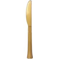 Lillian Tablesettings 48 Count Premium Plastic Knife, Gold