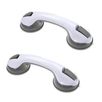 YOUDirect Grab Bar - Strong Suction Cup Balance Assist Bar Anti-slipping Handle Grip Safety Hand Rail Helping Tool Wall Mount Bathroom Balance Bar (2 Pcs Grey)