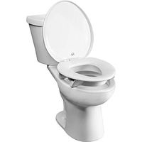 BEMIS Independence 7YE85300TSS 000 Clean Shield 3" Elevated Plastic Toilet Seat, ELONGATED, White