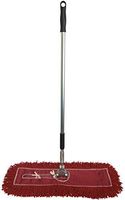 Dust Mop Kit 18" : (1) 18" Red Industrial Closed-Loop Dust Mop, (1) 18" Wire Dust Mop Frame & (1) Wood Dust Mop Handle Clip-on Style