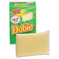 All Purpose Cleaning Pads, 2-39/64""x4-5/16""x1/2"", 3/PK, YW, Sold as 1 Package, 8 Package per Package