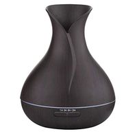 Essential Oil Diffuser Wood Grain 400ml ⎮ Ultrasonic Humidifier with Colorful LED Lights ⎮ Continuous Mist Dispersion with Waterless Auto Shut-off ⎮ Free Lavender Aroma Oil ⎮ Pre-Holiday Sale Gift Set