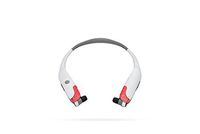 Lucid Audio AMPED HearBand Sport LED Sound Amplifying Bluetooth Neckband Earbud Headphones - White