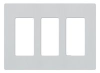 Lutron SC-3-PD Claro Three-gang Wallplate Palladium