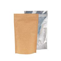 Resealable Smell Proof Foil Bag Clear Kraft 100 Pack- Airtight Zipper (Eighth,3.5g) 3-5/8 x 5-5/16