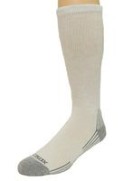 Viscose From Bamboo Diabetic Over the Calf Sock (White w/Gray) 909OTC