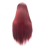 Meidexian888Long Wigs,Women's Fashion Front lace Wig Red Synthetic Hair Long Wigs Wave straight Wig