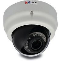 ACTi E69 2MP Indoor IP Dome Camera: Day/night, IR, Basic WDR, SLLS, Vari-focal lens, f2.8-12mm/F1.4, H.264, 1080p/30fps, DNR, Audio, Local Storage, PoE, IK09, I/O, 3yr