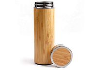 ZHENQ Creative Bamboo Thermos Stainless Steel Water Cup Insulation Keeps Your Favorite Beverages Intact. Thermos, Thermos, Coffee, Thermos, Vacuum Flask (Color : A)