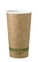 World Centric 100% Compostable Paper Cups by World Centric, Made from FSC Certfied Paper, Plant Based Bio Lining, for Hot Drinks, 20 oz, Kraft (Pack of 1000), White