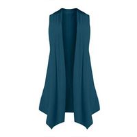 Peigen Lightweight Draped Layering Vest,Women's Sleeveless Draped Open Front Cardigan Vest Asymmetric Hem Women Blouse