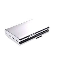 Quantum Abacus Cigarette Case Made of Aluminium Alloy, Timeless Elegance, Holds up to 16 Cigarettes, Color: Silvery, Mod. 466-04