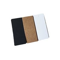 HugeDE 200 Pcs Rectangle Kraft Paper Gift Tags Crafts Hang Tags Label Tags Price Tags Black