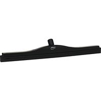 Vikan 77149 Rubber Polypropylene Frame Double Blade Squeegee, 24", Black