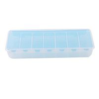 SOURBAN Weekly Pill Organizer 7grids Pill Box Storage Case Fishing Lure Box,Blue
