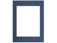 PA Framing, Photo Mat Board, 12 x 16 inches Frame for 9 x 12 inches Photo Art Size - Cream Core/Bay Blue