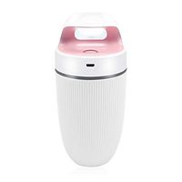Freal USB Humidifier 200ml Mini Desk Potable Ultrasonic Cool Mist Travel Diffuser with 7 Colors Light - Auto Shut-Off - 3 Modes - Super Quiet Operation for Car/Bedroom/Home/Office/Travel(Pink)