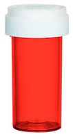 13 Dram, Empty BPA-Free Cylinder Vials with Reversible Child Resistant Caps (Pack of 24)(Red)
