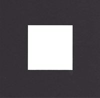 Pack of (6) 8x8 Square Acid Free Cream Core Picture Mats Cut for 4x4 Pictures in Black