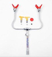 7Pcs Airless Double Head Paint Spray Gun Tip Extension Pole Rod+Tip Guard Set