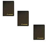 Adams Account Book, 2-Column, Black Cloth Cover, 9.25 x 7 Inches, 80 Pages per Book, Sold as 3 Pack
