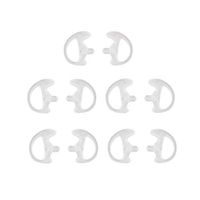 KS K-STORM Two Way Radio Ear Mold Replacement Soft Silicone Ear Insert Earmould for Acoustic Coil Tube Earbud (Transparent, 5 Pair Large)