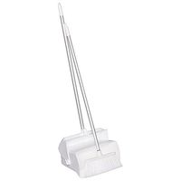 Remco 62505 Lobby Dustpan with Broom, Polypropylene/Polyester/Aluminum, 7" X 14" Bin, 37" Handle, White