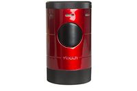 Xikar Volta Quad Flame Tabletop Lighter, High Performance, Camera Aperture-Inspired Lid, Red